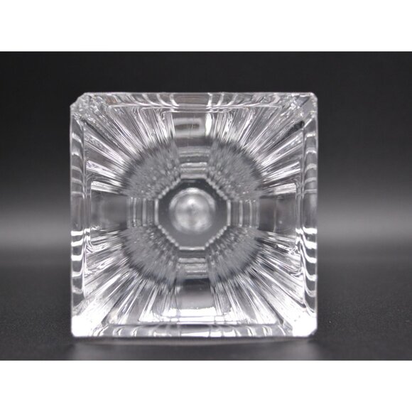 Mikasa Crystal City Lights Art Deco Candle Holder 10" Tall Square Base - Picture 3 of 6
